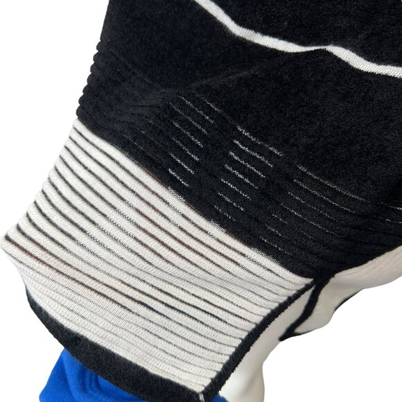 St. John Black White Striped Pullover Jumper Sweater size XL - Picture 8 of 10